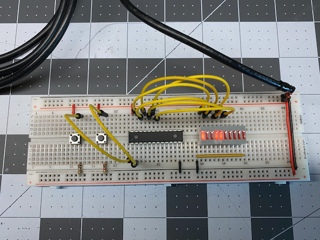 image of breadboard circuit